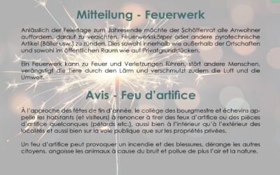 Avis – Feu d’artifice