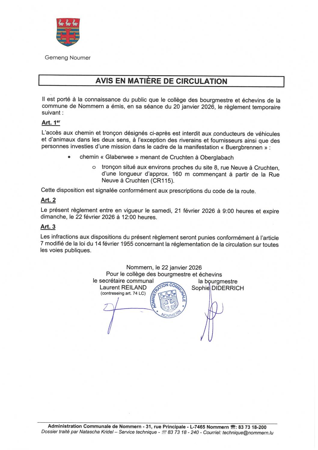 Glaberwee wéinst Buergbrenne gespaart